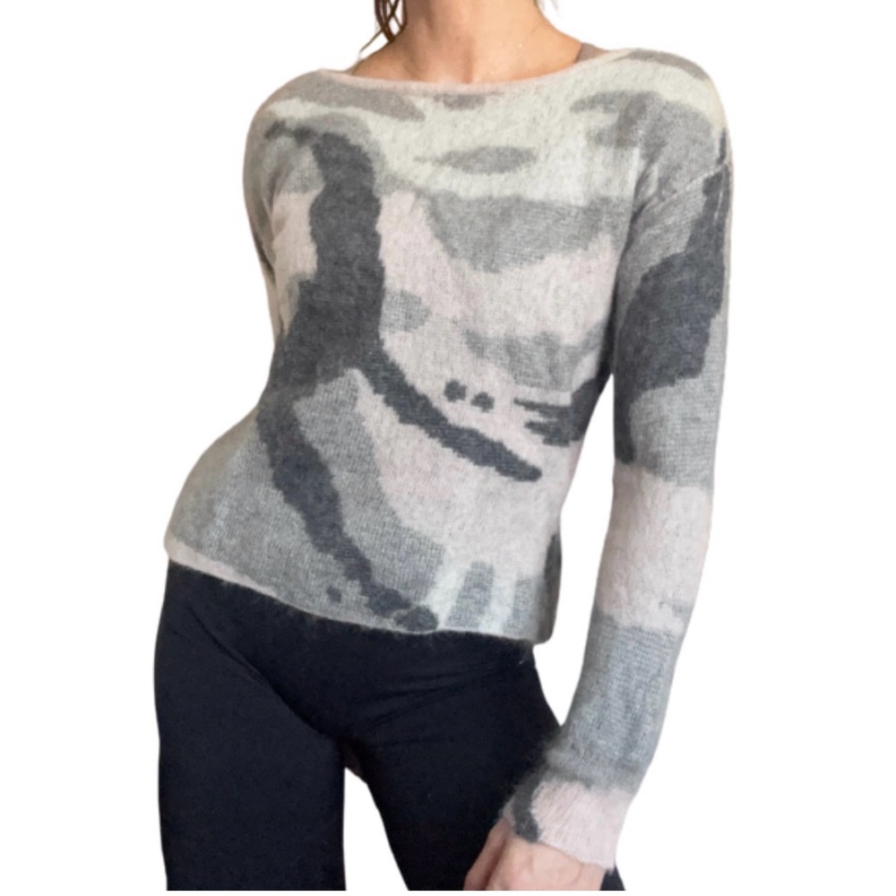 Rag & Bone Gray and Cream Knit Sweater